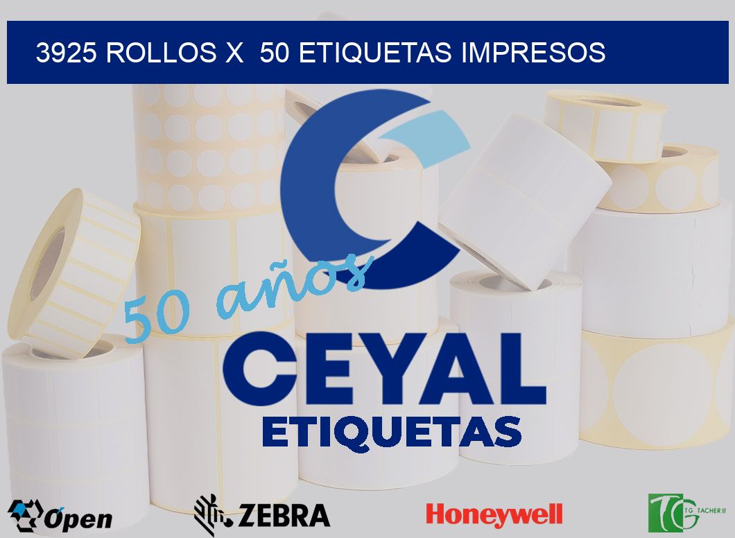 3925 Rollos x  50 etiquetas impresos