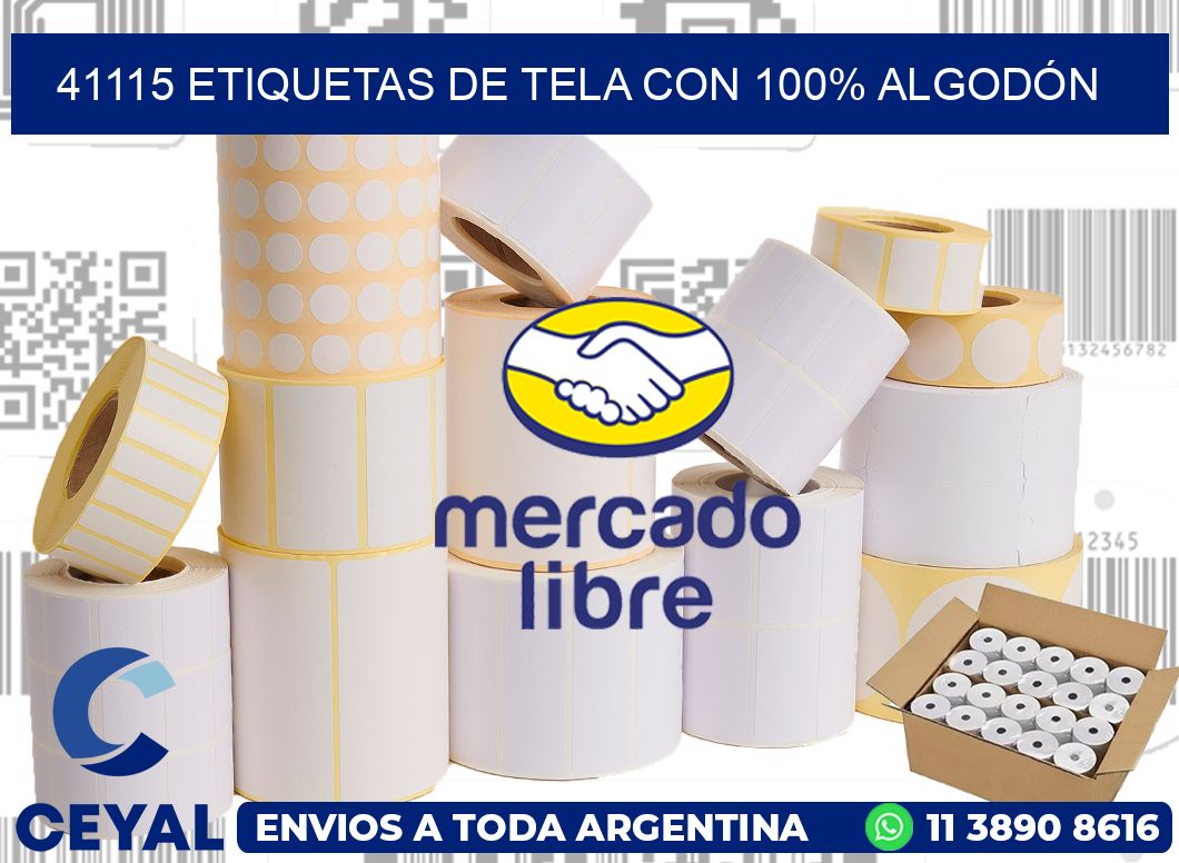 41115 ETIQUETAS DE TELA CON 100% ALGODÓN