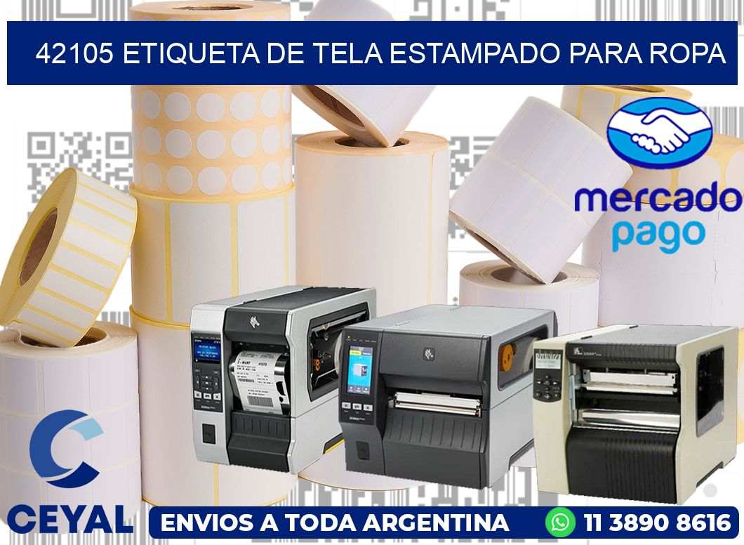 42105 ETIQUETA DE TELA ESTAMPADO PARA ROPA