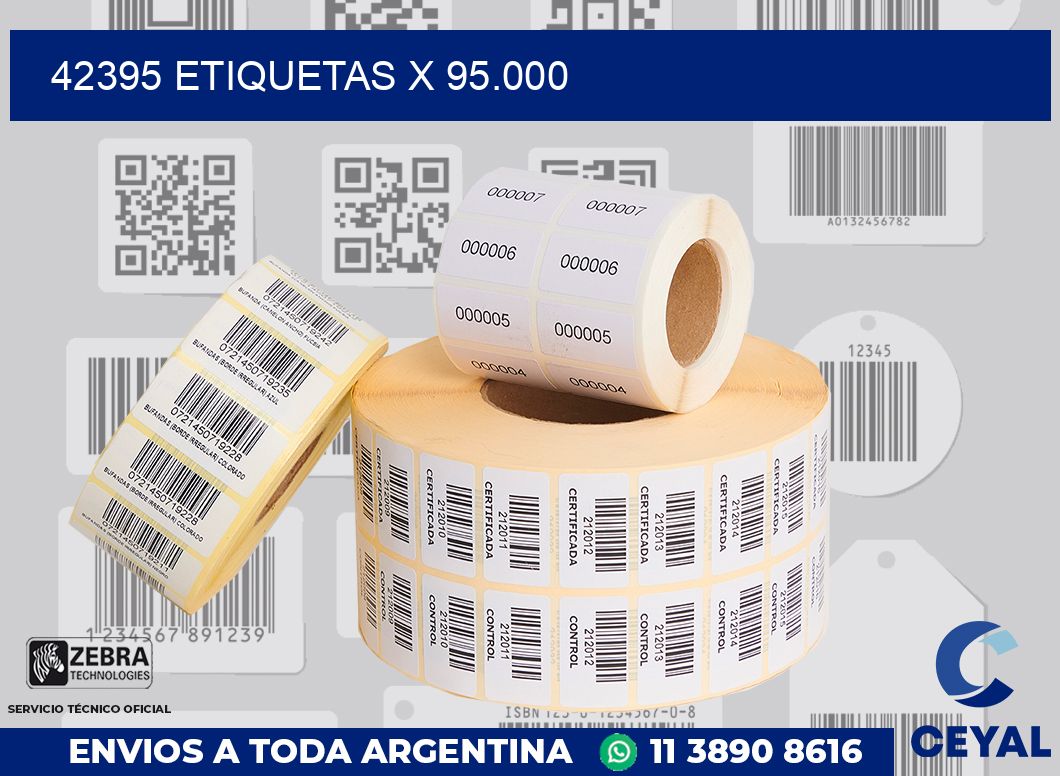 42395 Etiquetas x 95.000