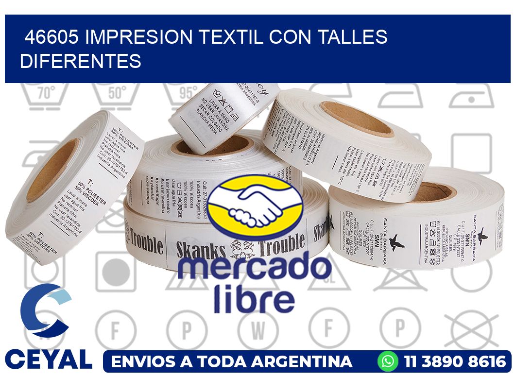 46605 IMPRESION TEXTIL CON TALLES DIFERENTES