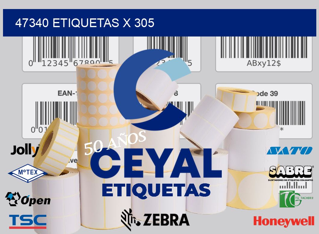 47340 Etiquetas x 305