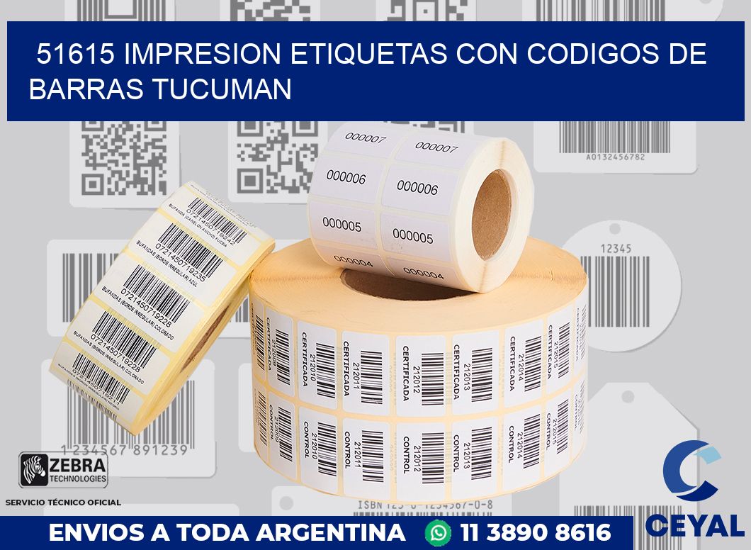 51615 IMPRESION ETIQUETAS CON CODIGOS DE BARRAS TUCUMAN