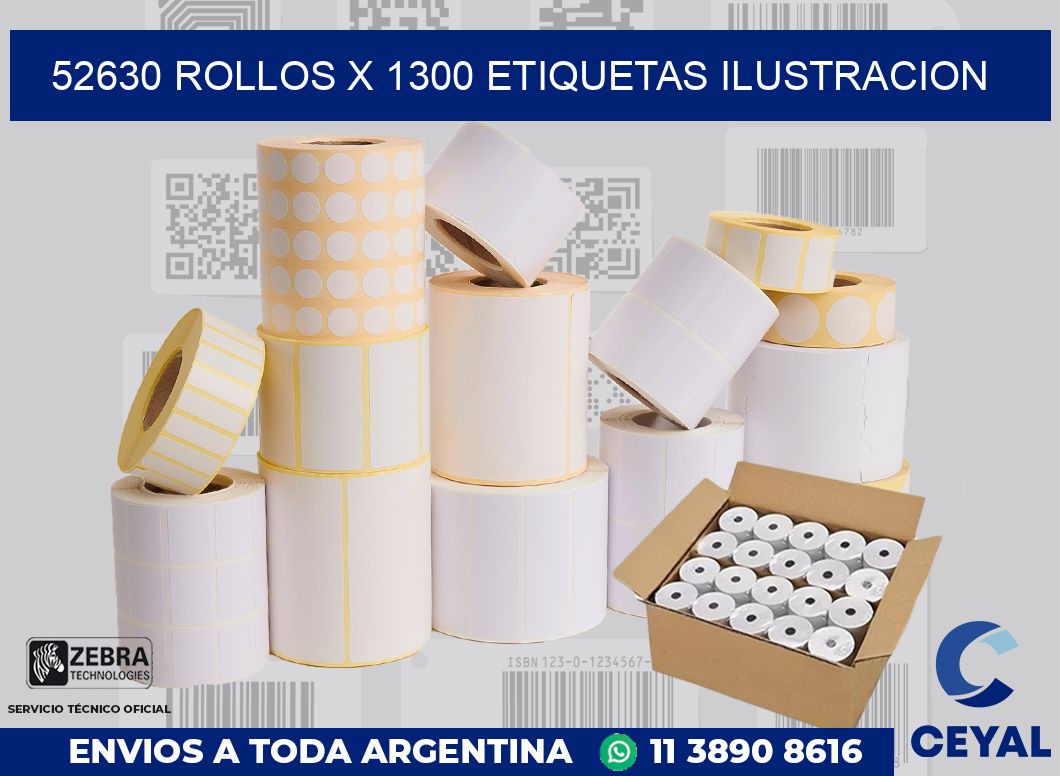 52630 Rollos x 1300 etiquetas ilustracion