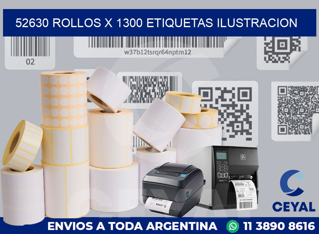 52630 Rollos x 1300 etiquetas ilustracion