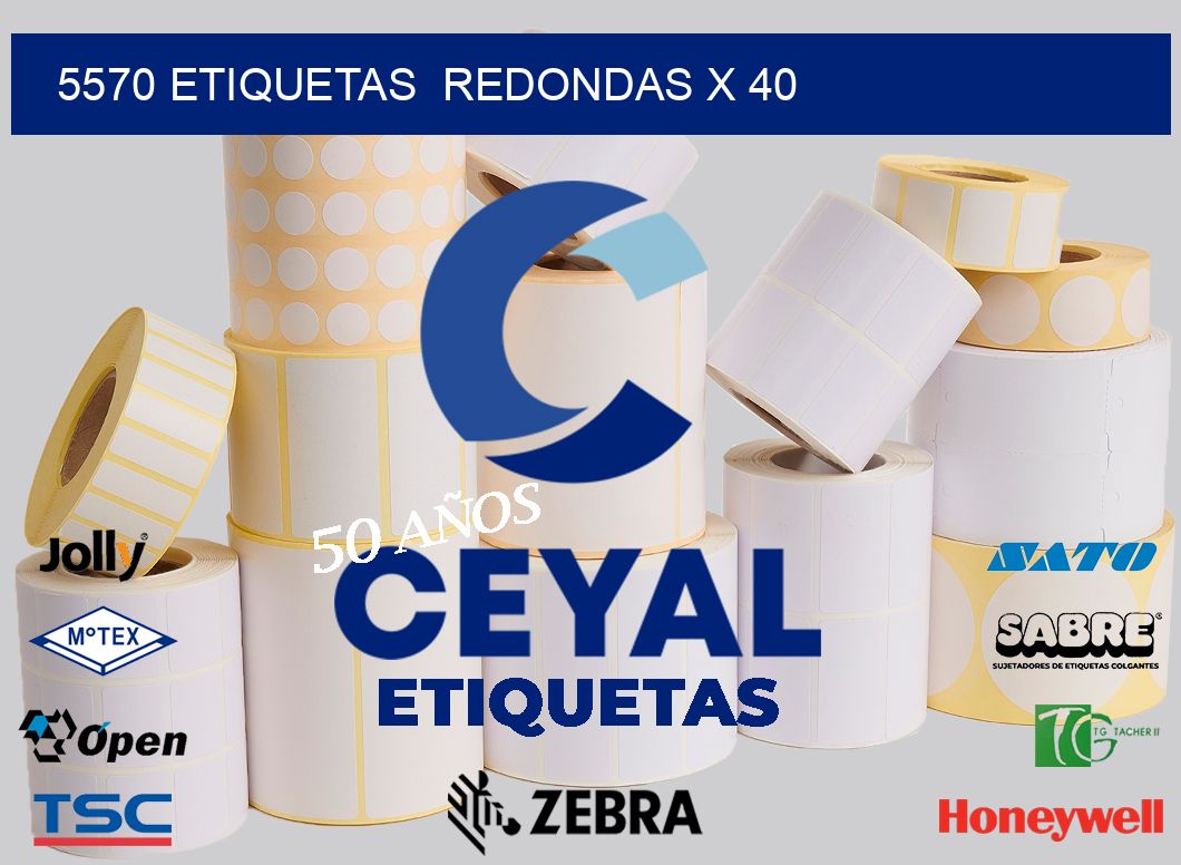 5570 etiquetas  redondas x 40