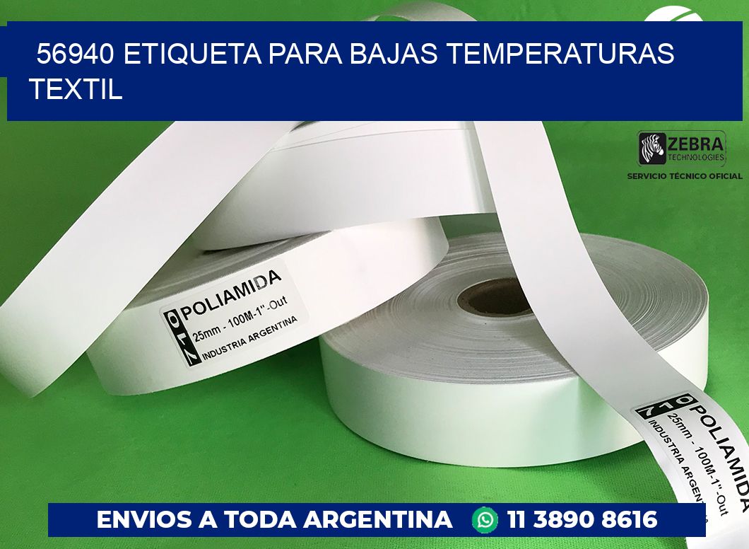 56940 ETIQUETA PARA BAJAS TEMPERATURAS TEXTIL