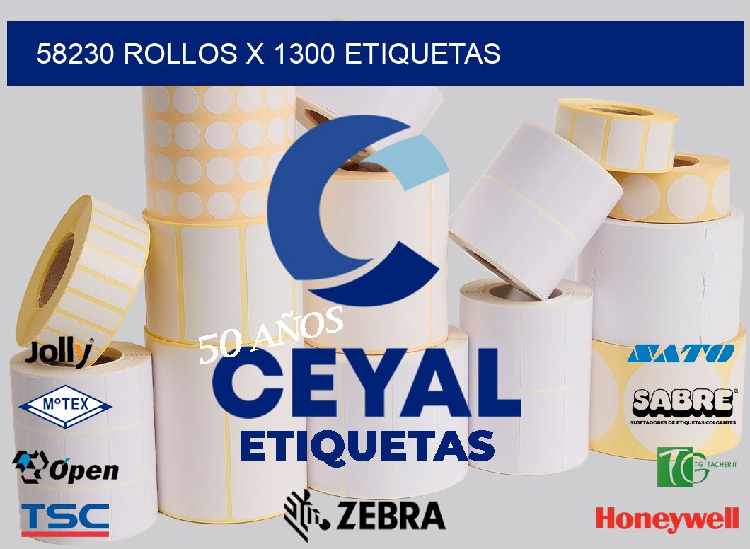 58230 Rollos x 1300 etiquetas