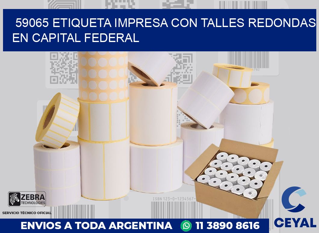 59065 ETIQUETA IMPRESA CON TALLES REDONDAS EN CAPITAL FEDERAL