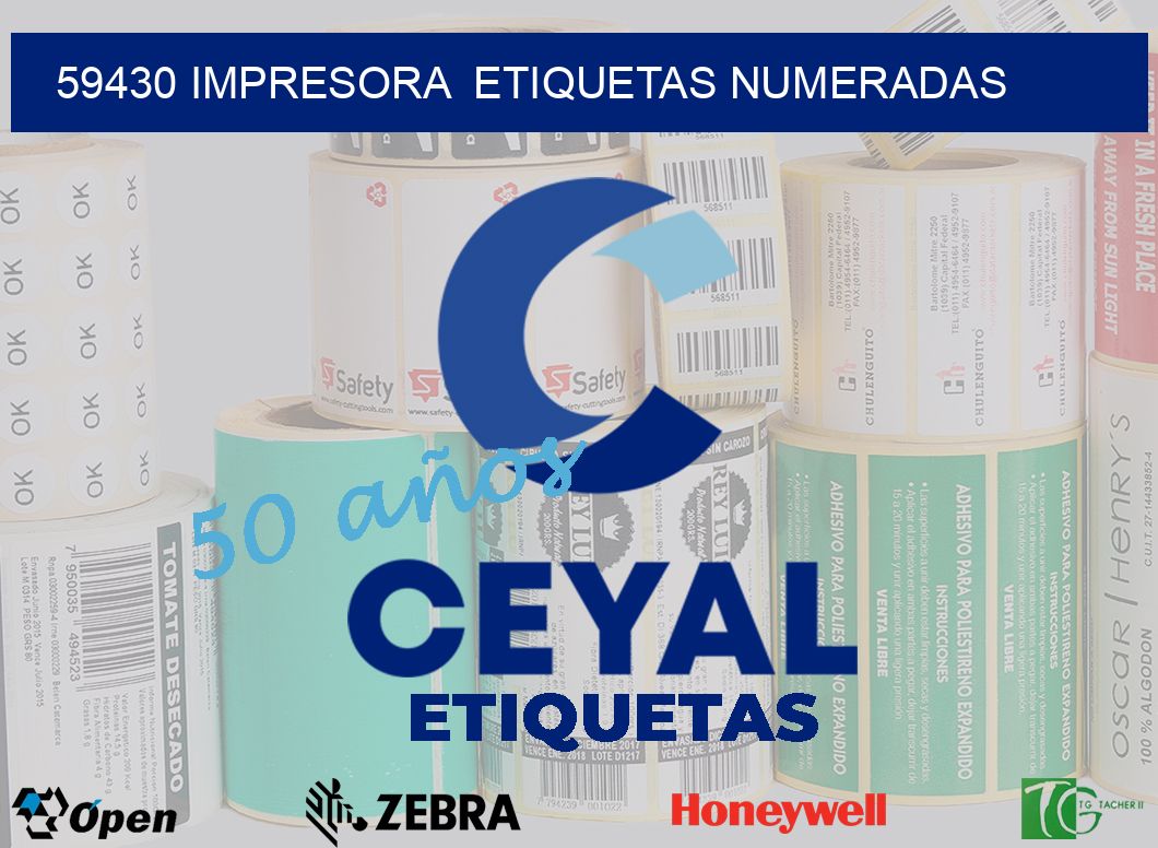 59430 impresora  etiquetas numeradas
