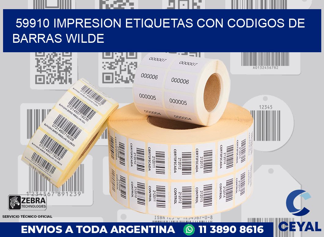 59910 IMPRESION ETIQUETAS CON CODIGOS DE BARRAS WILDE