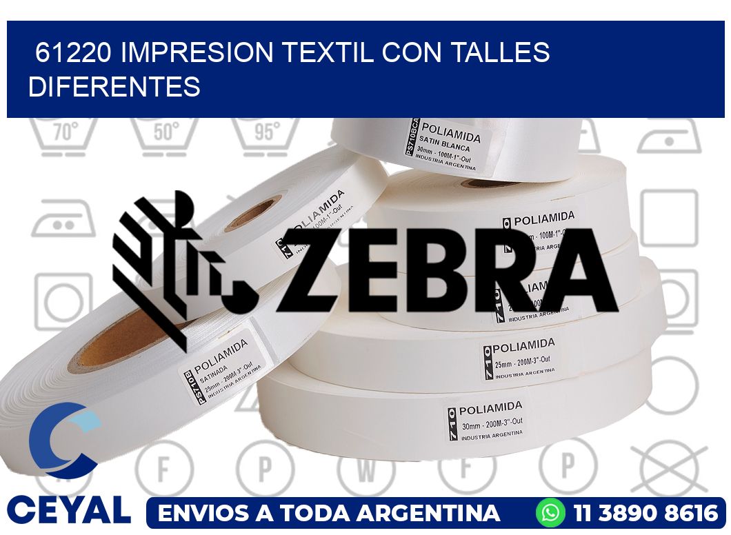 61220 IMPRESION TEXTIL CON TALLES DIFERENTES