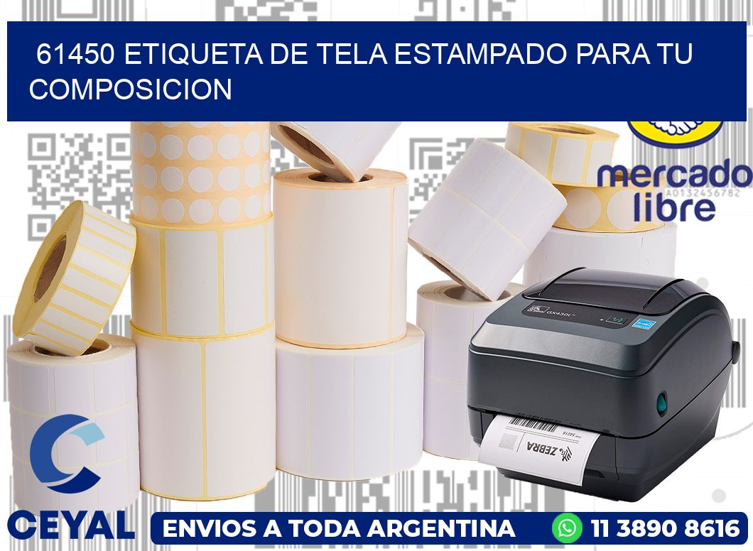 61450 ETIQUETA DE TELA ESTAMPADO PARA TU COMPOSICION