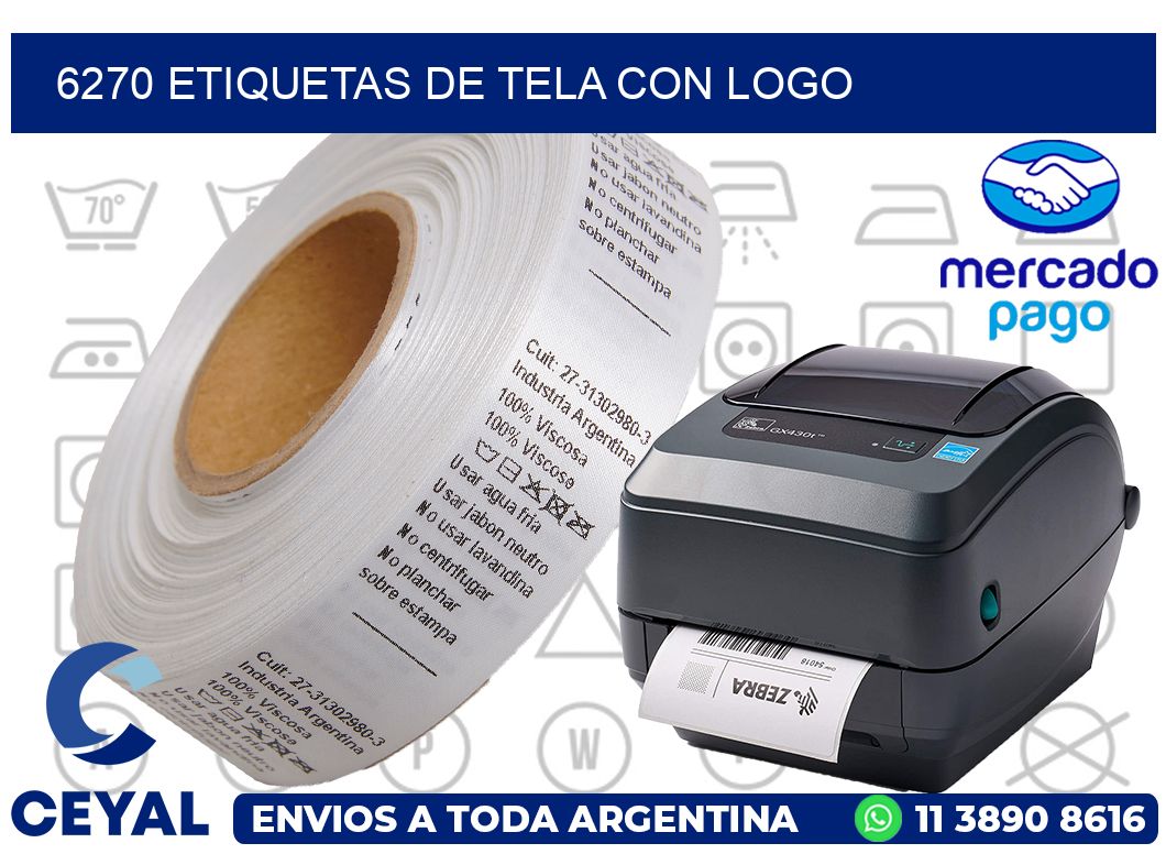 6270 ETIQUETAS DE TELA CON LOGO