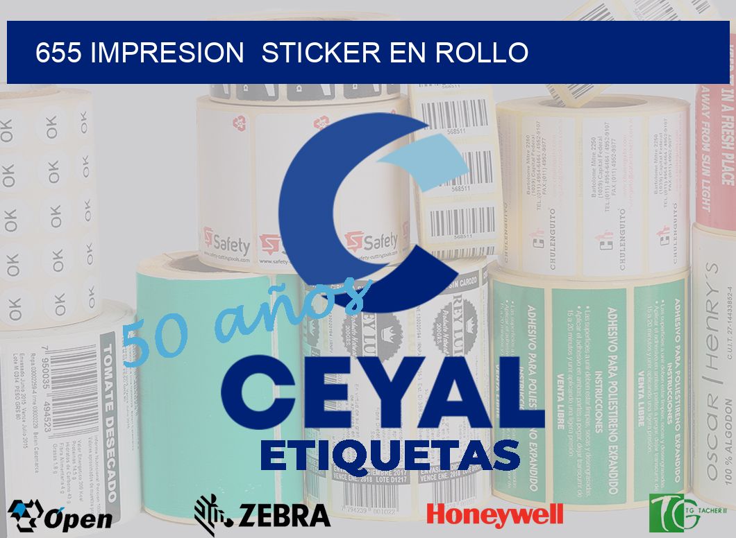 655 impresion  sticker en rollo