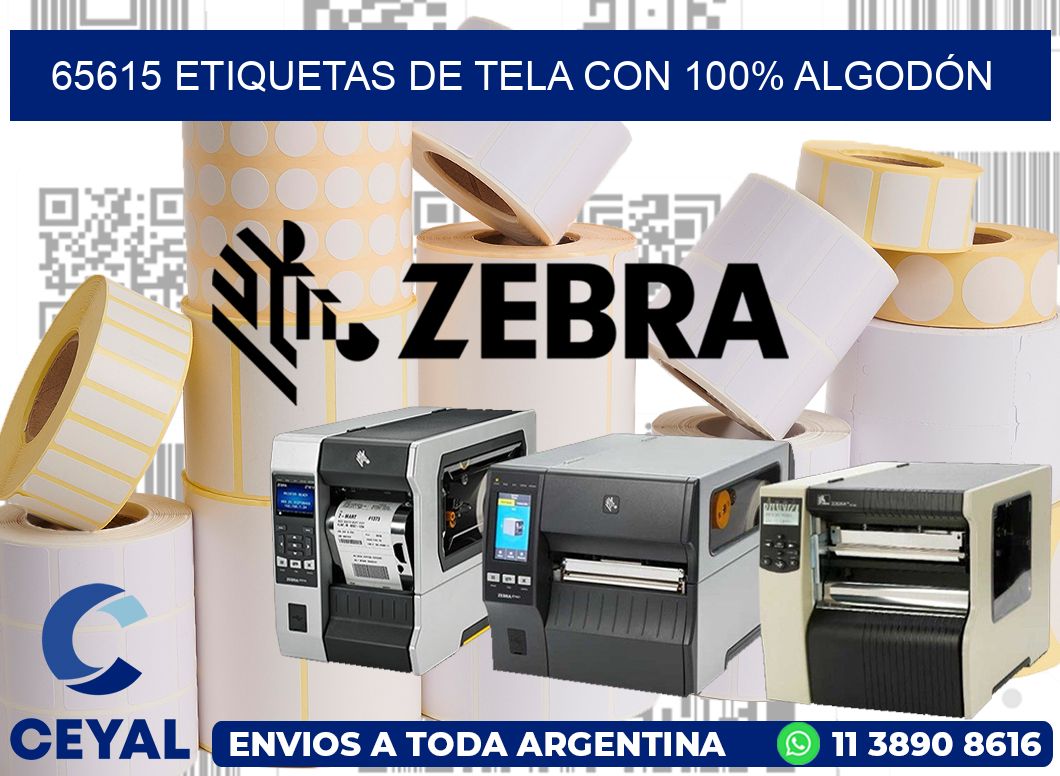 65615 ETIQUETAS DE TELA CON 100% ALGODÓN