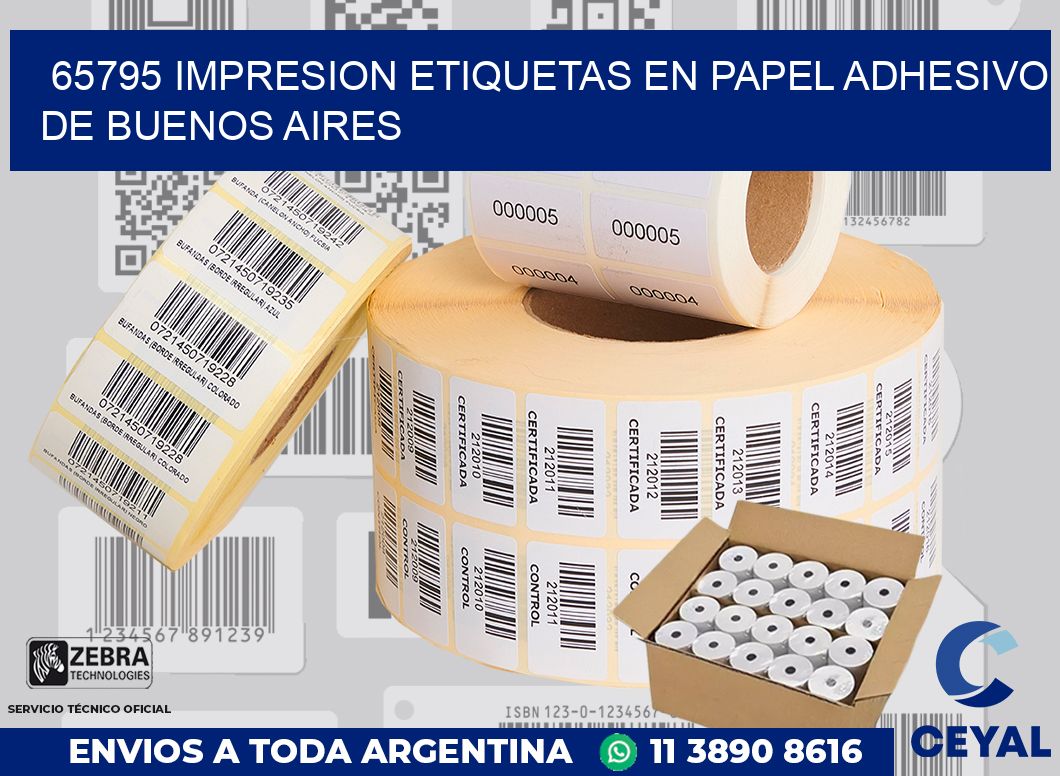 65795 IMPRESION ETIQUETAS EN PAPEL ADHESIVO DE BUENOS AIRES