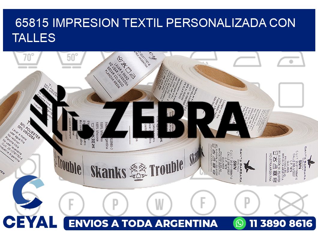 65815 IMPRESION TEXTIL PERSONALIZADA CON TALLES