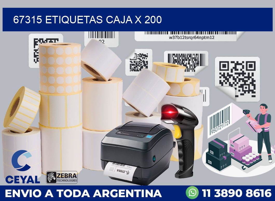 67315 etiquetas caja x 200