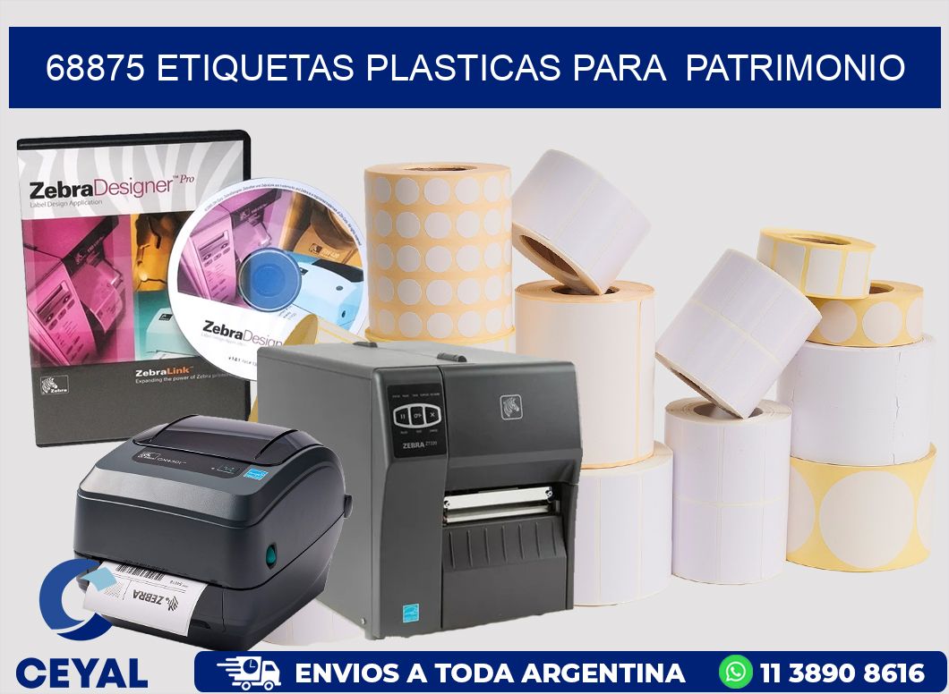68875 ETIQUETAS PLASTICAS PARA  PATRIMONIO