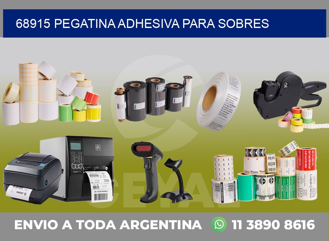 68915 PEGATINA ADHESIVA PARA SOBRES