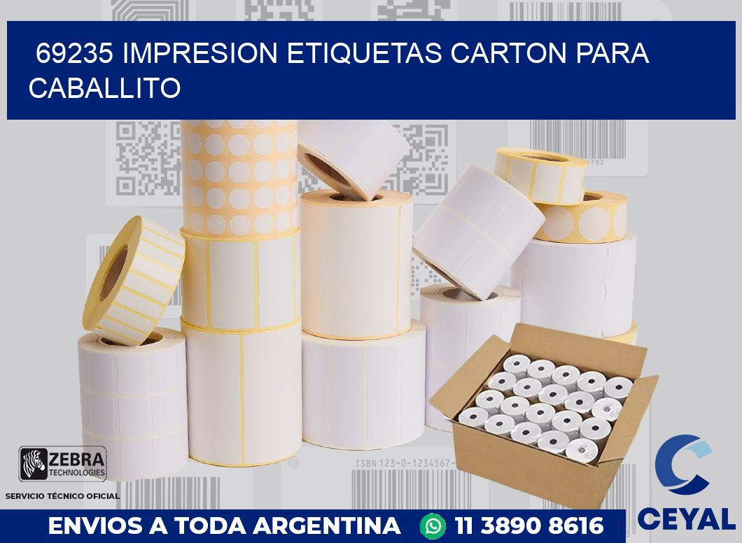 69235 IMPRESION ETIQUETAS CARTON PARA CABALLITO
