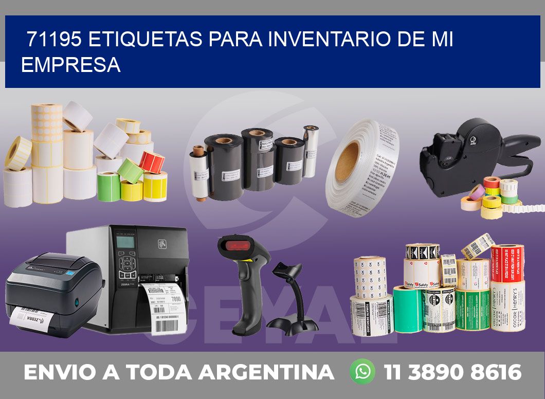 71195 ETIQUETAS PARA INVENTARIO DE MI EMPRESA