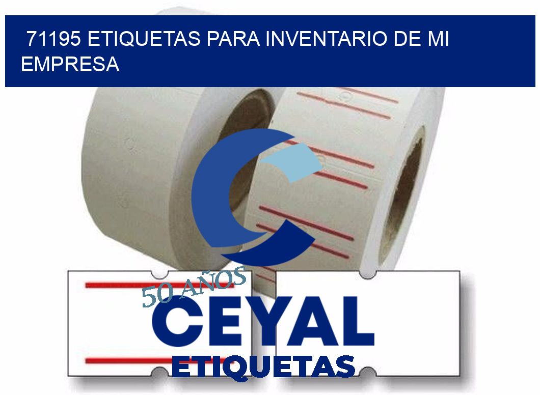 71195 ETIQUETAS PARA INVENTARIO DE MI EMPRESA