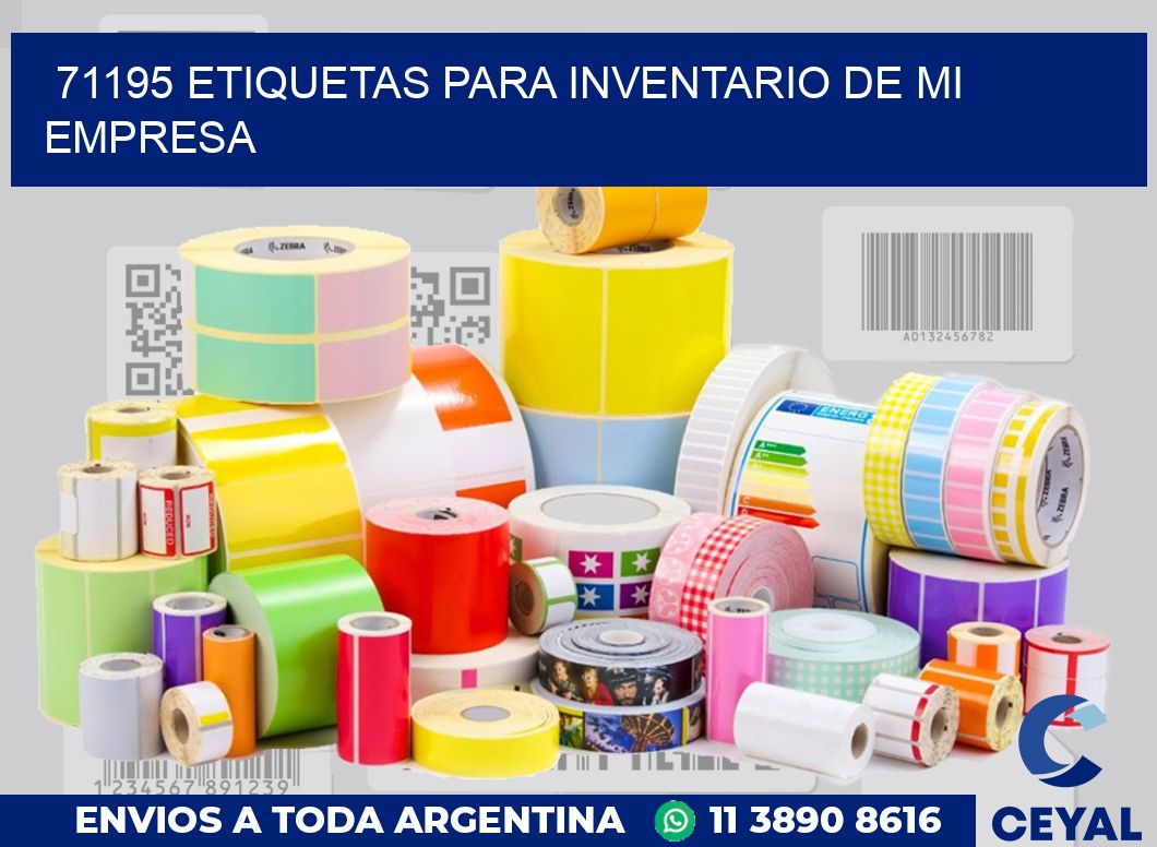 71195 ETIQUETAS PARA INVENTARIO DE MI EMPRESA