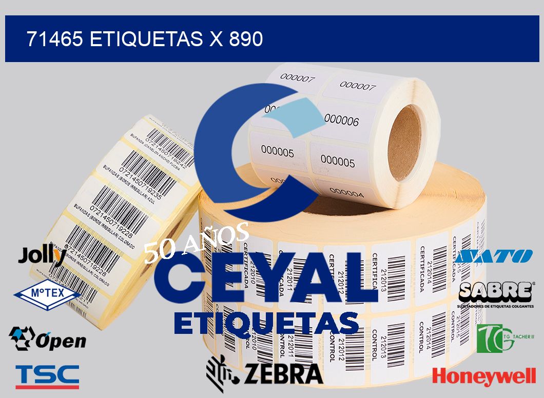 71465 Etiquetas x 890