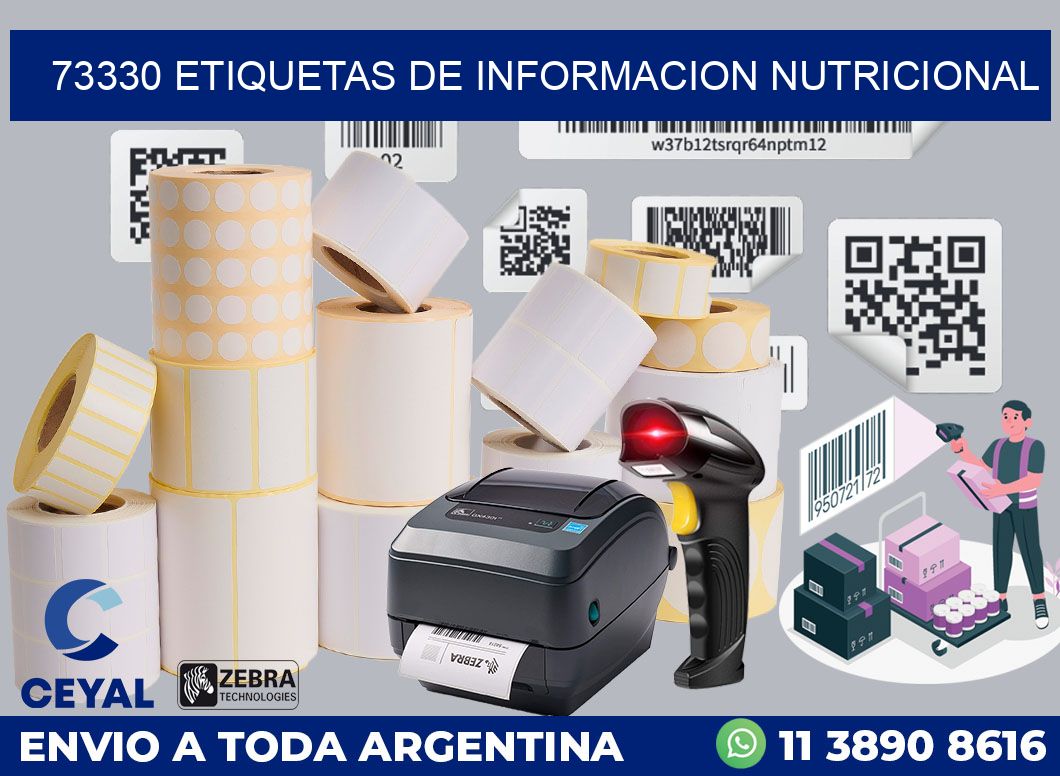 73330 ETIQUETAS DE INFORMACION NUTRICIONAL