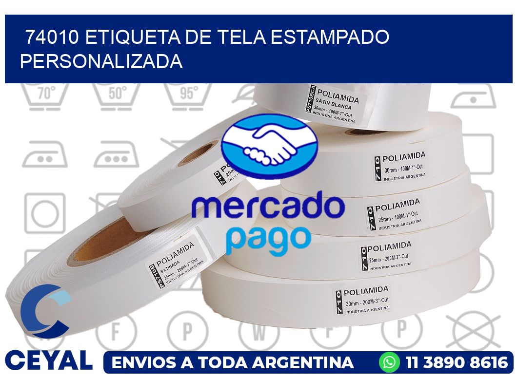 74010 ETIQUETA DE TELA ESTAMPADO PERSONALIZADA