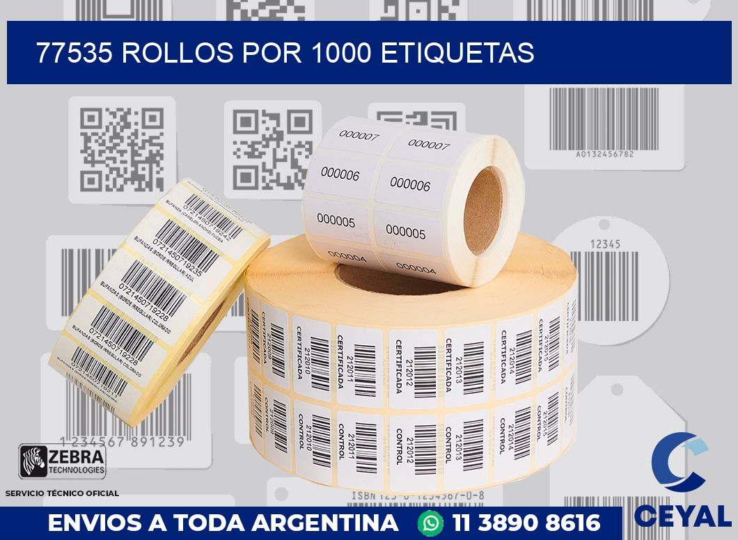 77535 Rollos por 1000 etiquetas