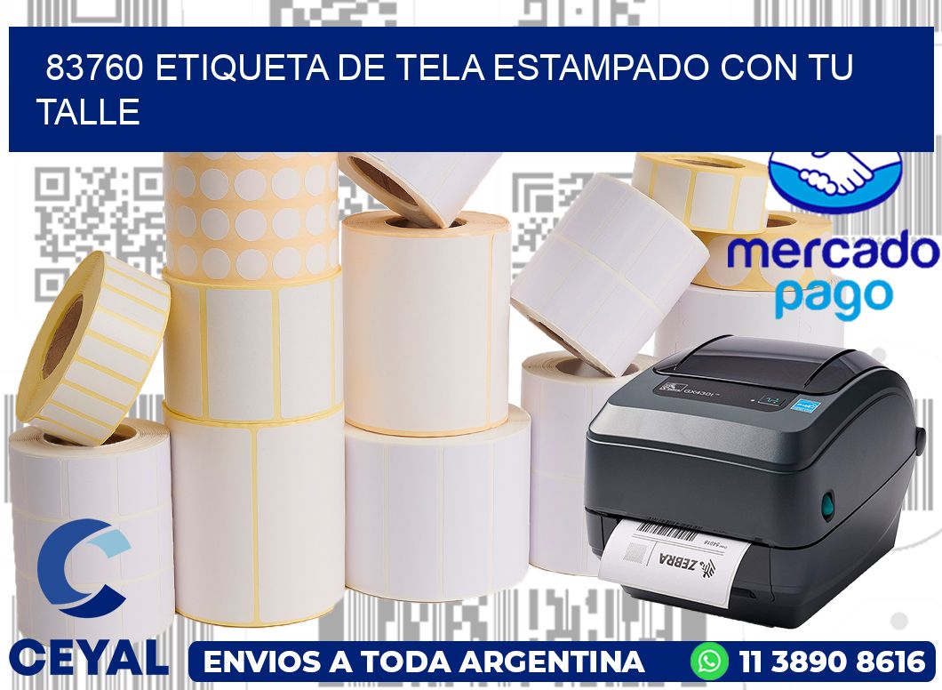 83760 ETIQUETA DE TELA ESTAMPADO CON TU TALLE