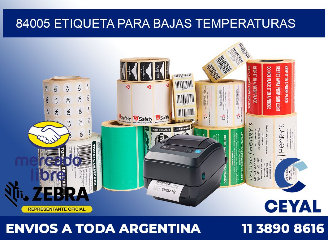 84005 ETIQUETA PARA BAJAS TEMPERATURAS