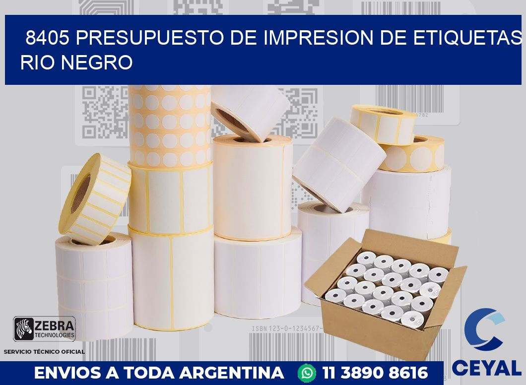 8405 PRESUPUESTO DE IMPRESION DE ETIQUETAS RIO NEGRO