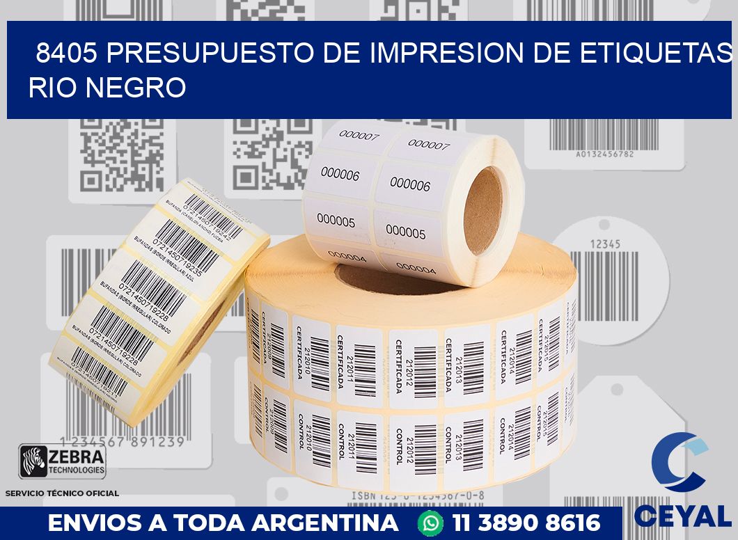 8405 PRESUPUESTO DE IMPRESION DE ETIQUETAS RIO NEGRO