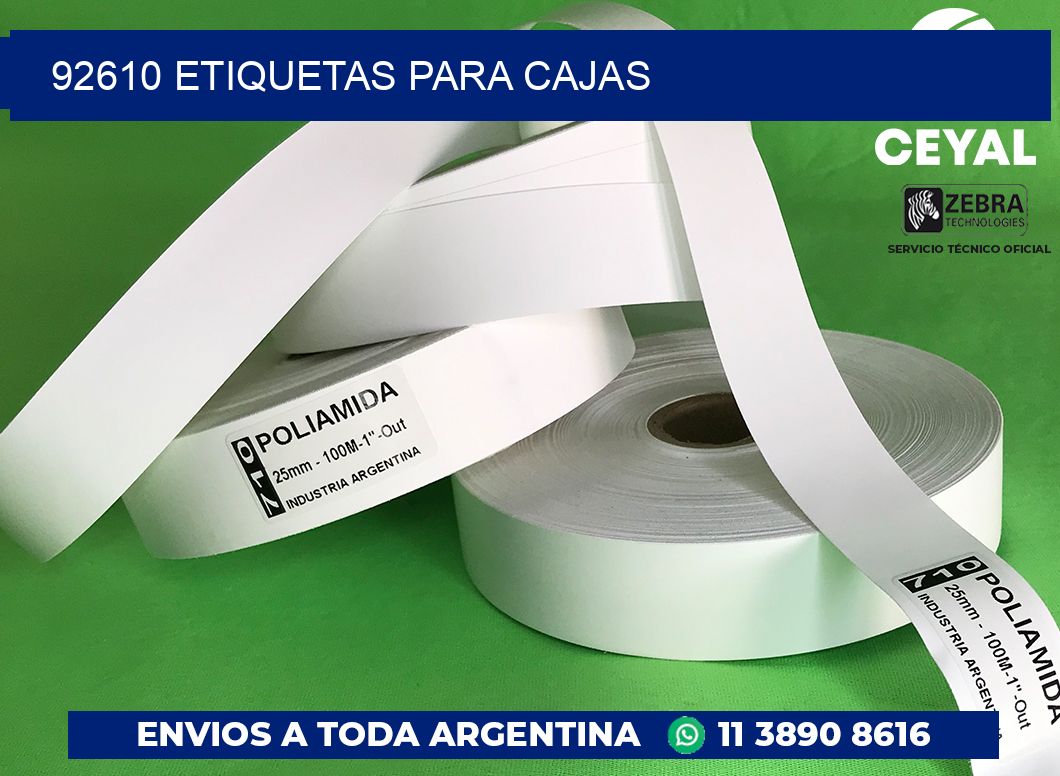 92610 ETIQUETAS PARA CAJAS