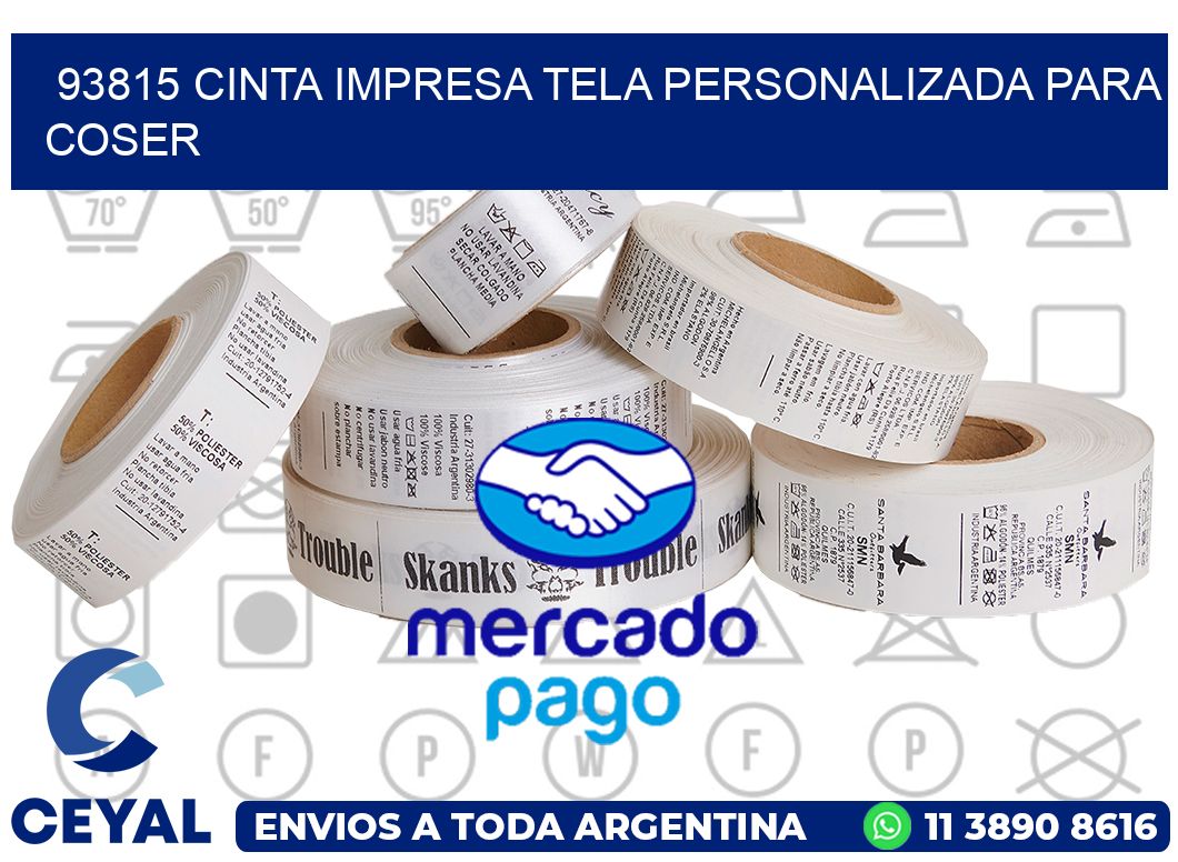 93815 CINTA IMPRESA TELA PERSONALIZADA PARA COSER