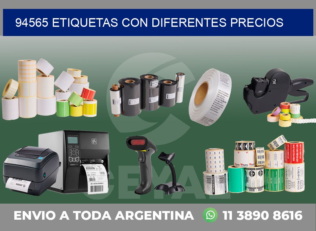 94565 ETIQUETAS CON DIFERENTES PRECIOS