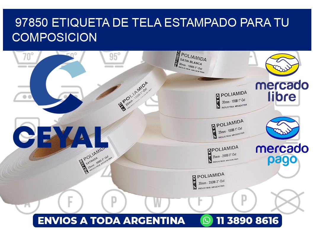 97850 ETIQUETA DE TELA ESTAMPADO PARA TU COMPOSICION