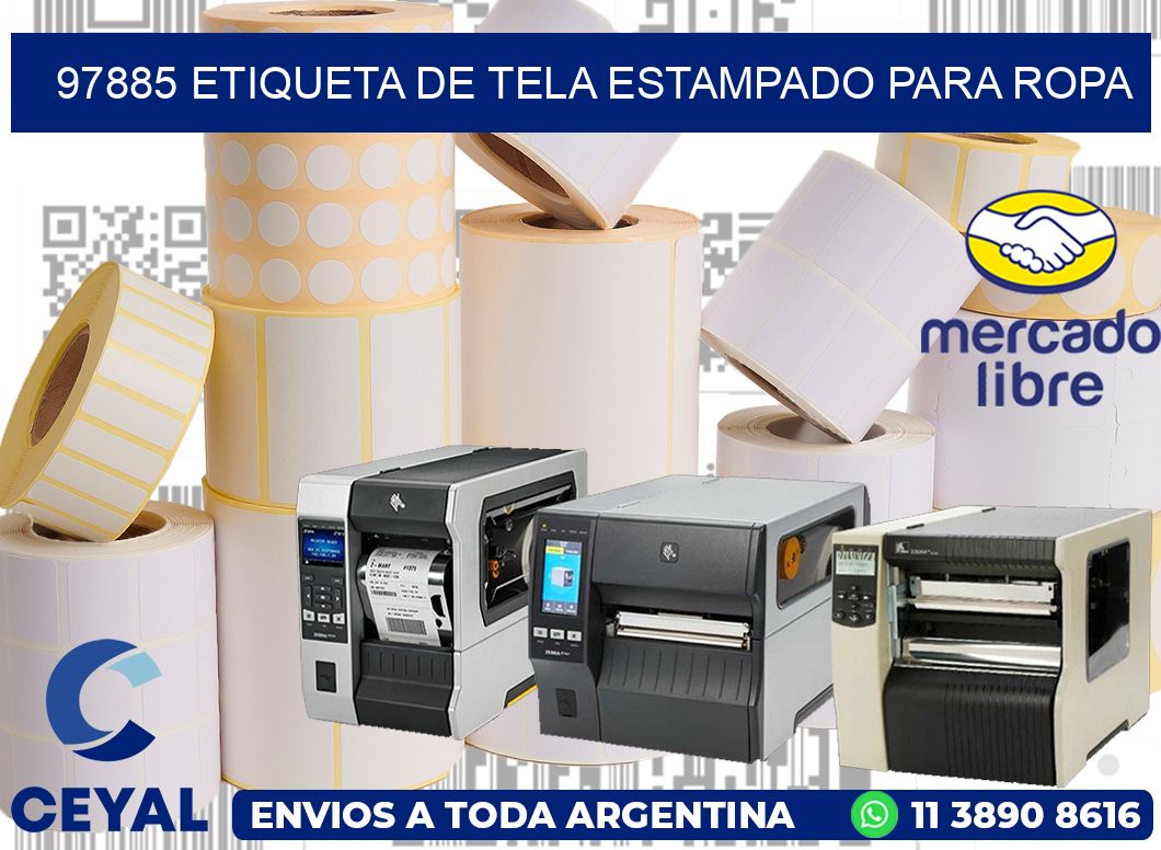 97885 ETIQUETA DE TELA ESTAMPADO PARA ROPA