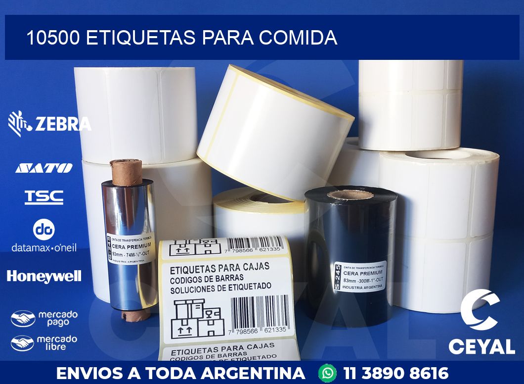 10500 ETIQUETAS PARA COMIDA