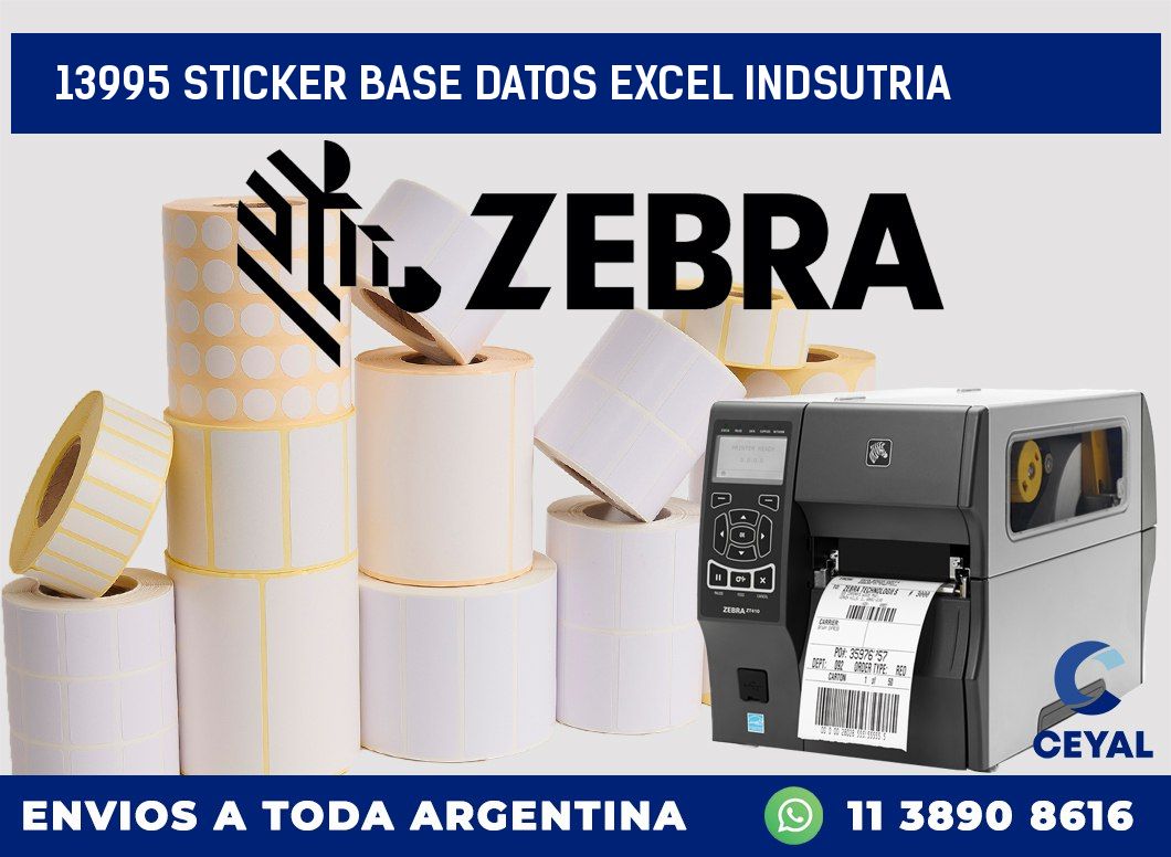 13995 sticker base datos excel indsutria