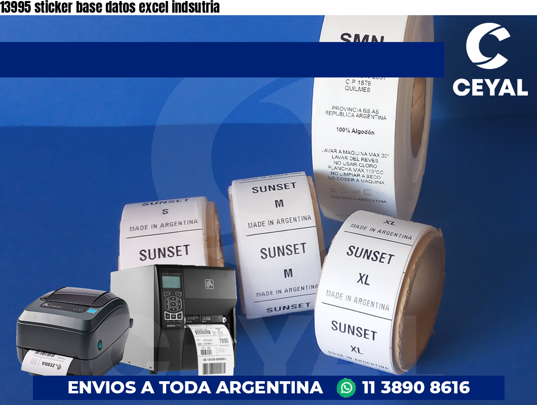 13995 sticker base datos excel indsutria