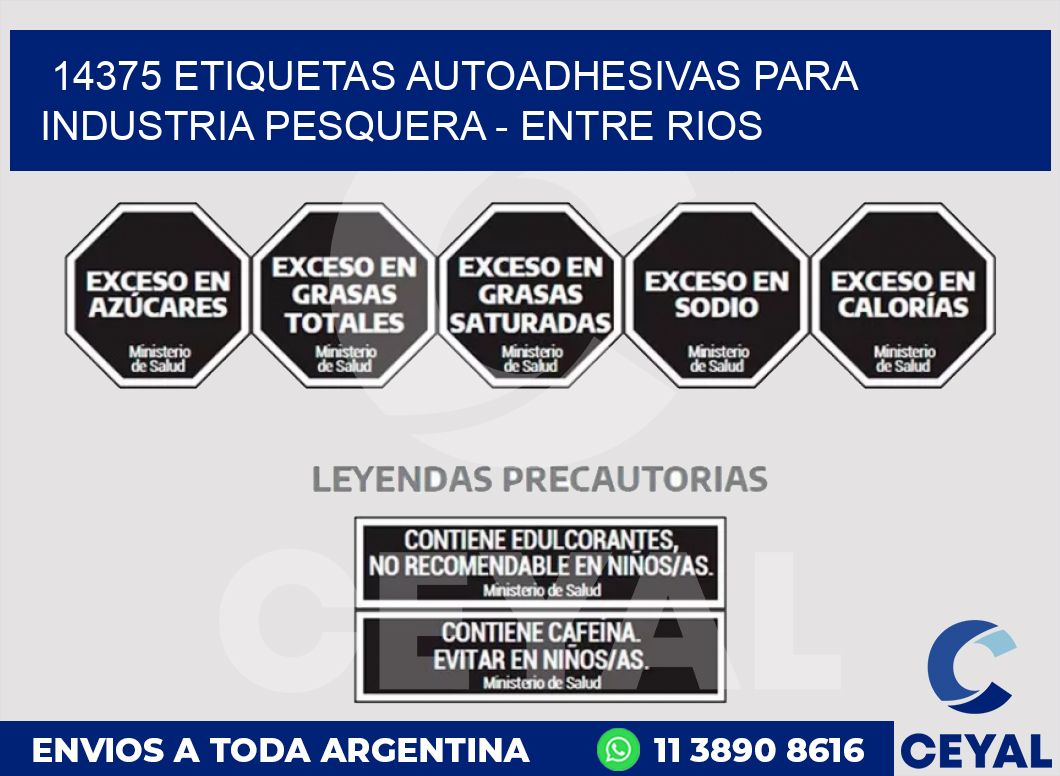 14375 ETIQUETAS AUTOADHESIVAS PARA INDUSTRIA PESQUERA - ENTRE RIOS