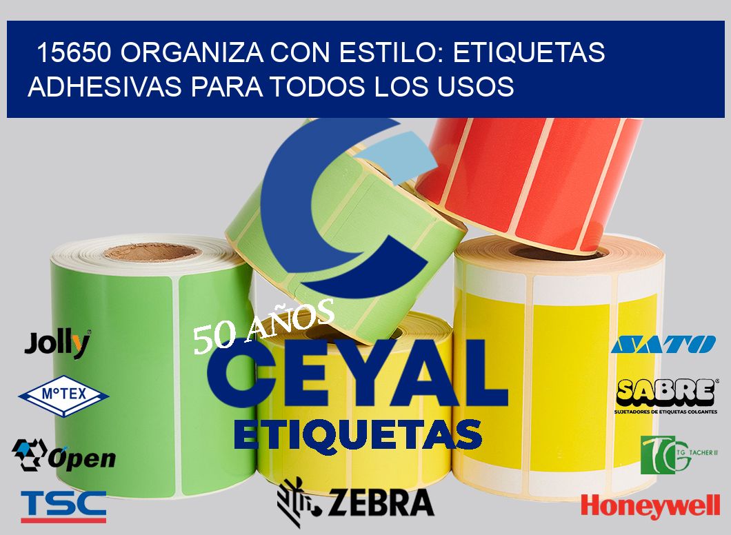15650 Organiza con Estilo: Etiquetas Adhesivas para Todos los Usos