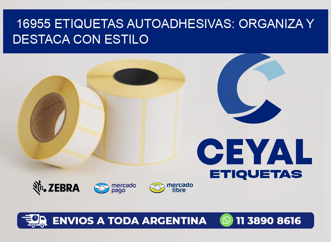 16955 Etiquetas Autoadhesivas: Organiza y Destaca con Estilo