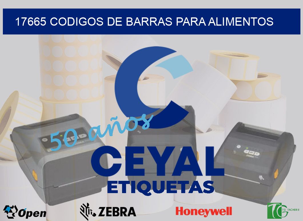 17665 CODIGOS DE BARRAS PARA ALIMENTOS