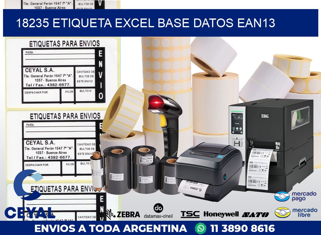 18235 etiqueta excel base datos ean13